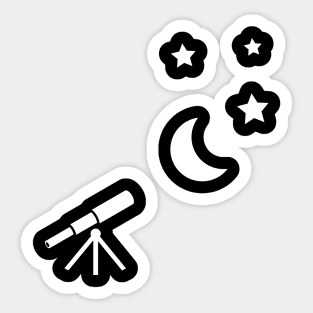 Stargazer White Sticker